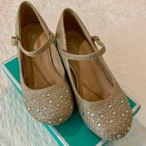 Lucky Top Girls Champagne Gold Mary Janes size 2